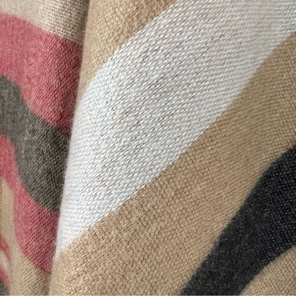 Woolrich Lagenlook Oversized Open Front Fringed Plaid Blanket Wrap Shawl Poncho - Picture 7 of 12